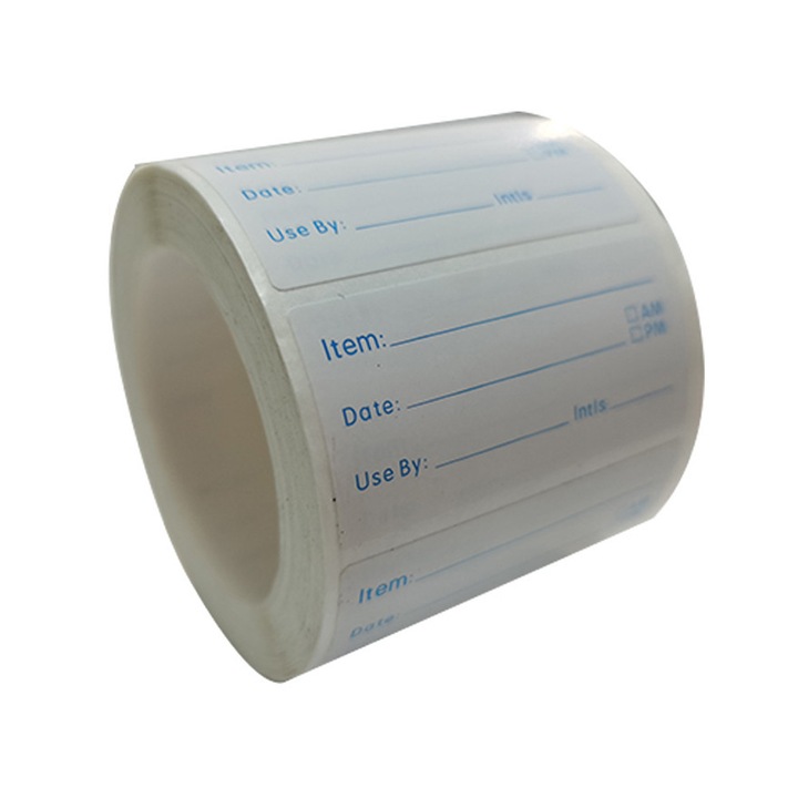 Öntapadós címkék élelmiszerekhez, 500 db, 5x2.5cm, fehér