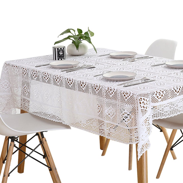 YANYXR csipketerítő bézs 130x180cm boho