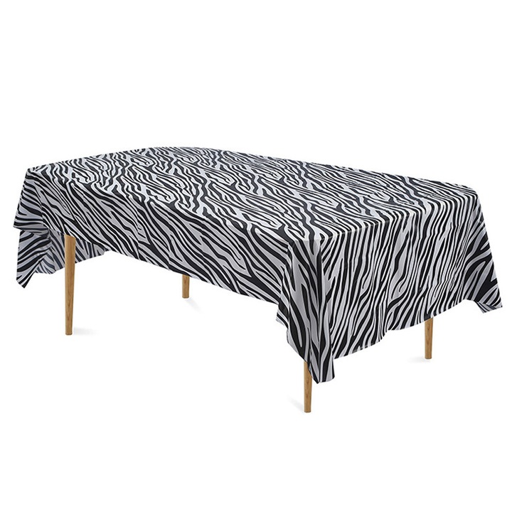3 db szafari állatos asztalterítő szett, műanyag, többszínű, 274x137cm