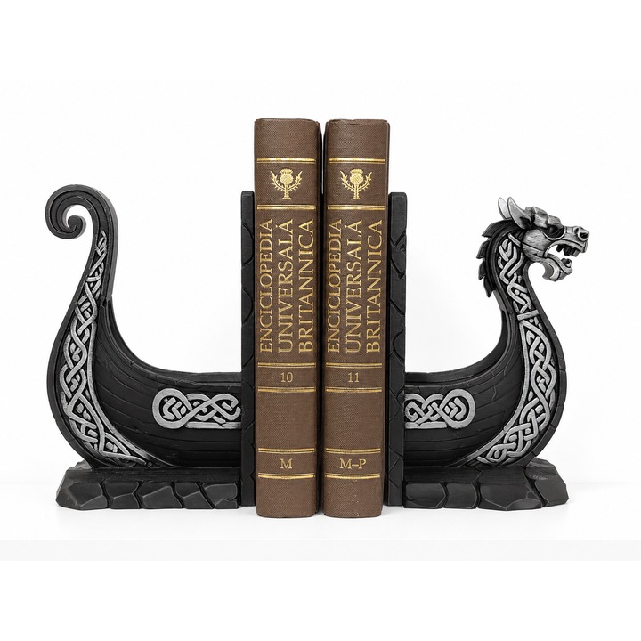 Suporturi Birou/Biblioteca Model Corabie Nordica Vikinga – Set 2 Piese