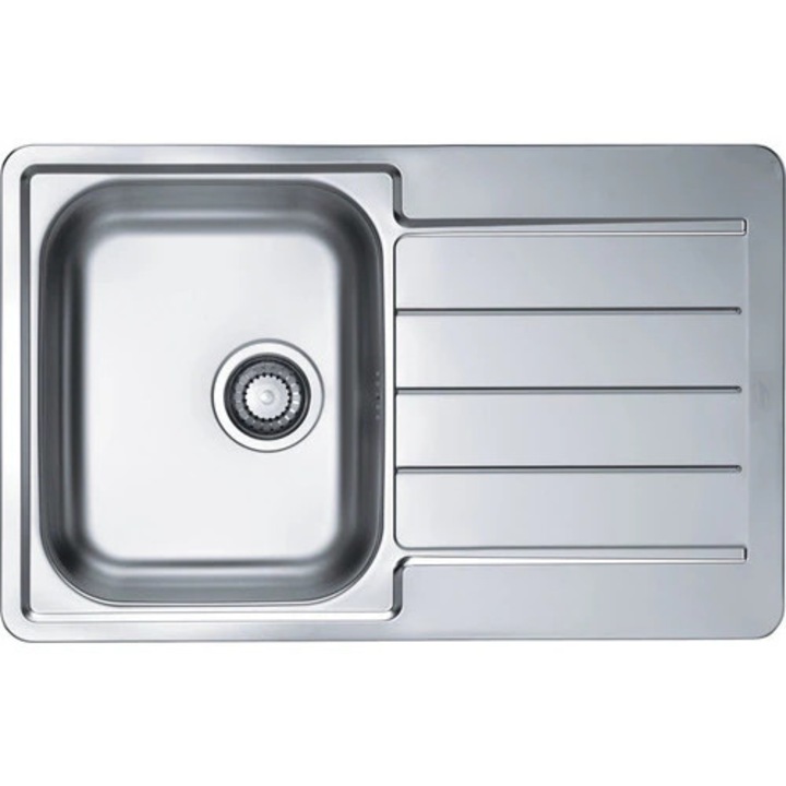 Chiuveta Bucatarie Cu O Cuva Alveus Line 80 Leinen, 79x50 Cm, Cu Picurator Pe Partea Stanga, Inox