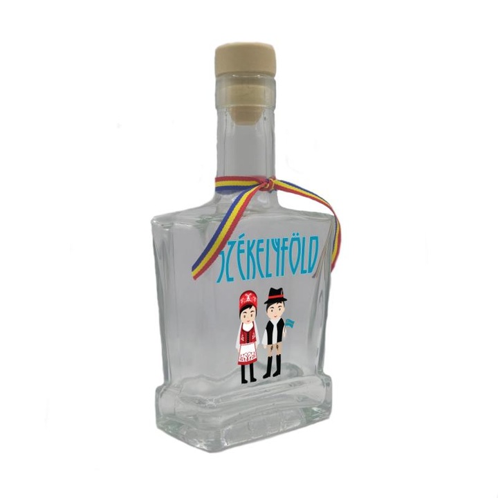 Székelyföld, Székelyföld, lapos üveg üzenettel, szuvenír ajándékbolt, 500 ml, divgs179 20 modell