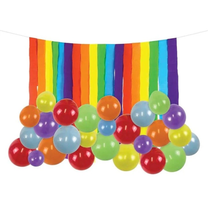 Színes Léggömb & Banner Parti Dekorációs Szett - 50db