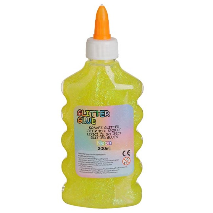 Neon Sárga Ragasztó Csillámmal 200ml