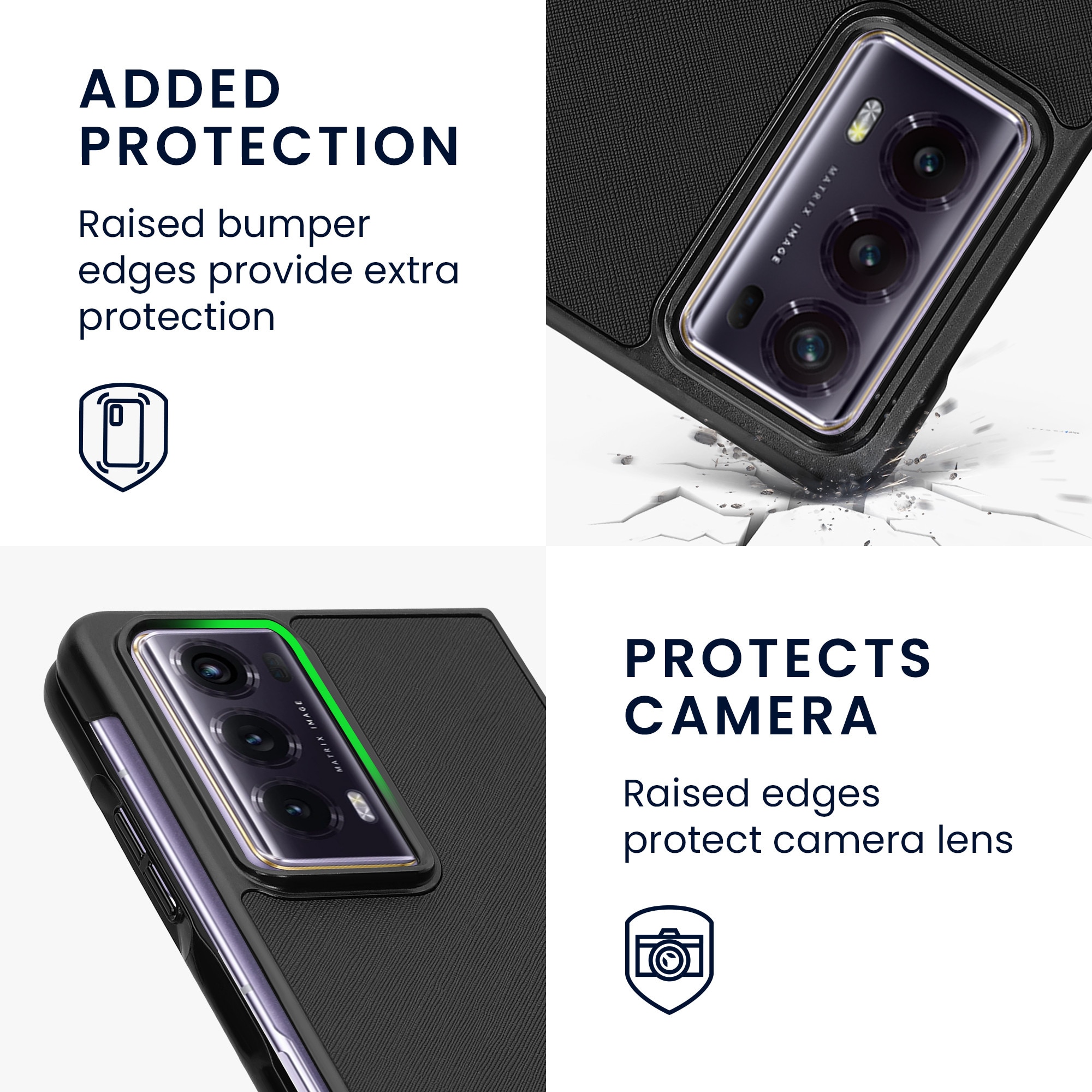 Husa Kwmobile pentru Honor Magic V2, protectie la socuri, piele ecologica, negru