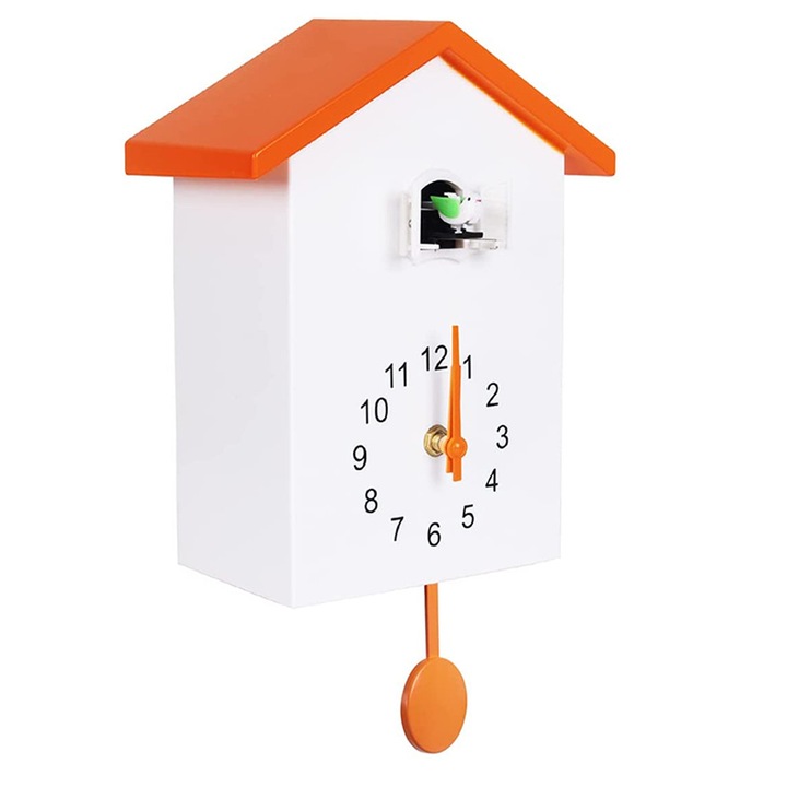 Ceas de perete cuc modern, design minimalist, multicolor, 30x20cm