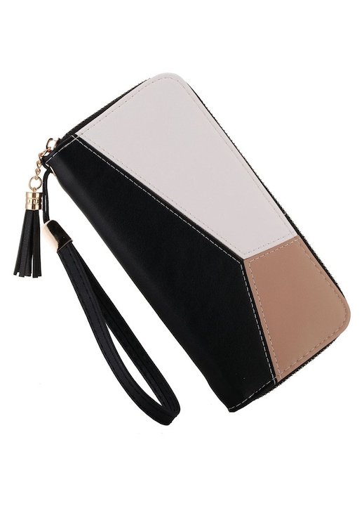 Női clutch táska, PU bőr, arany, 21.3x9.5x3cm