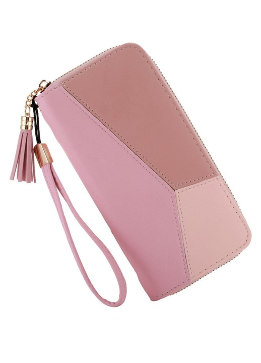 Női clutch táska, PU bőr, arany, 21.3x9.5x3cm