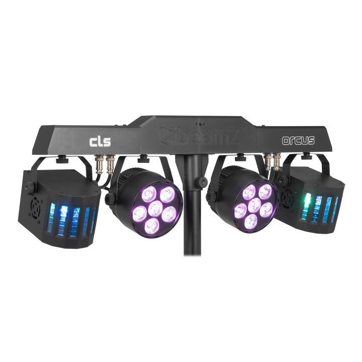 RGBW fényszett (2x Derby, 2x PAR), 32x LED RGBW, DMX, BeamZ CLS Orcus