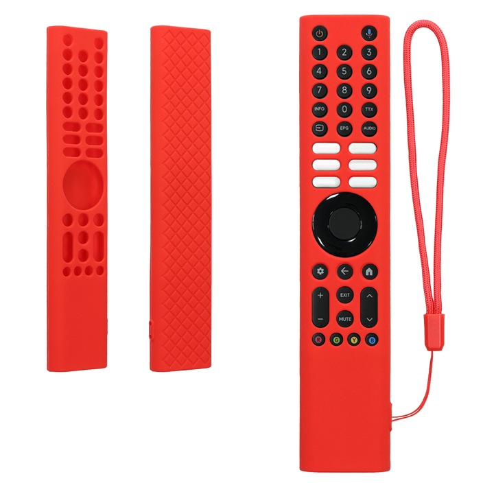Husa telecomanda Kwmobile pentru Xiaomi XMRM-P3, anti-alunecare, silicon, rosu