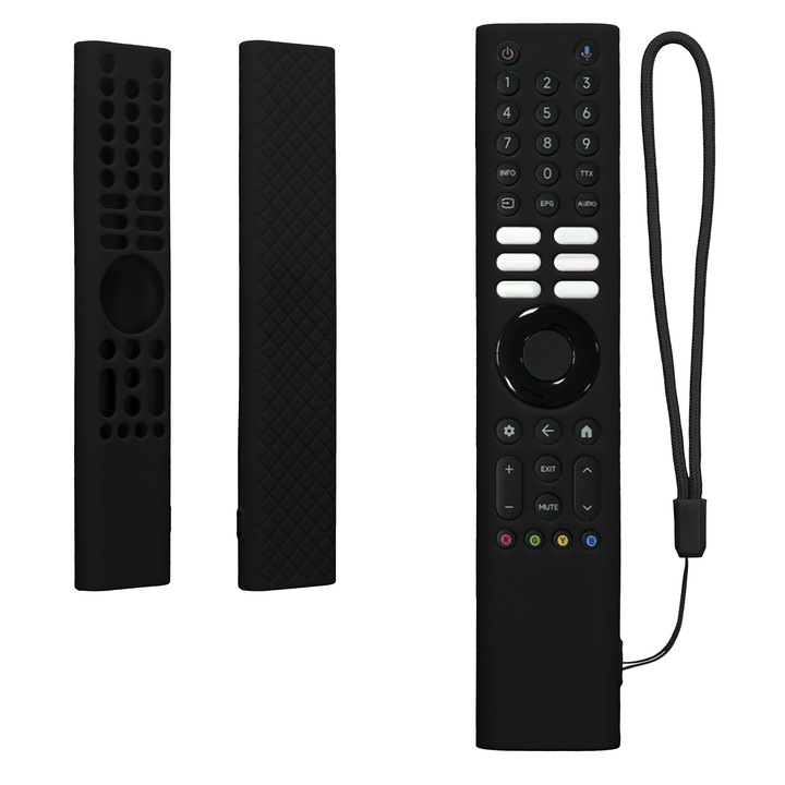Husa telecomanda Kwmobile pentru Xiaomi XMRM-P3, anti-alunecare, silicon, negru