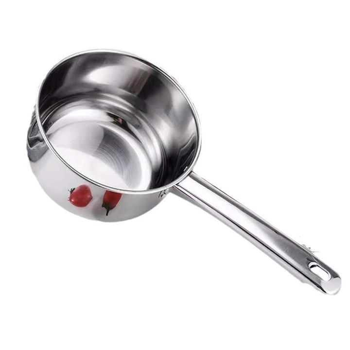 Élelmiszeripari rozsdamentes acél merőkanál, Bytelike, rövid vastag nyél, konyhai lapos csésze, tartós eszköz otthonra, Többfunkciós háztartási, 14CM