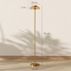 Lampa LED de podea living, Aiorber, lumina calda 3000K, comutator picior, 134cm, design modern, finisaj auriu