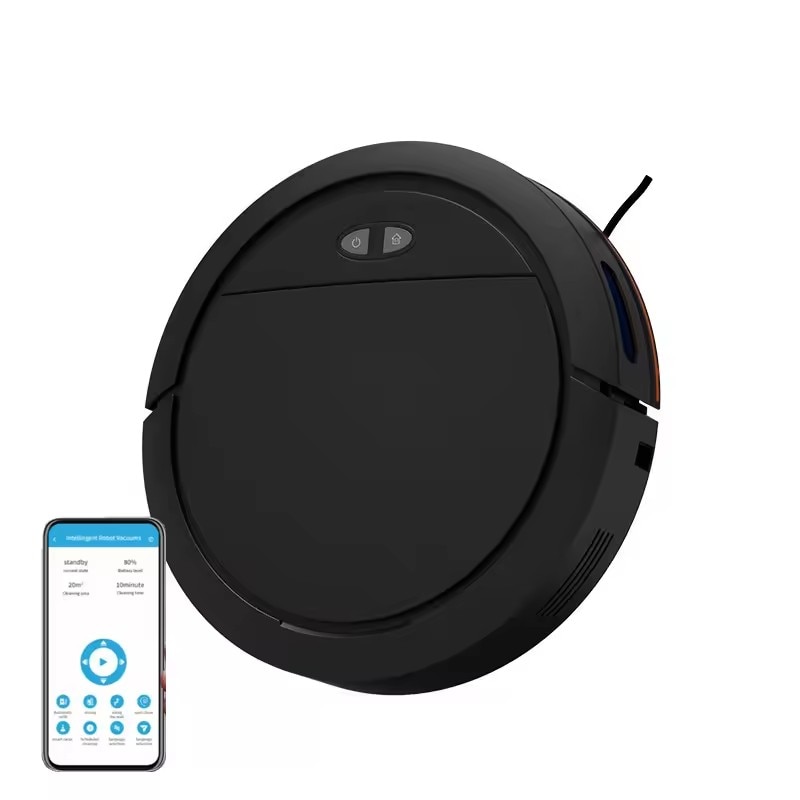 Robot Aspirator Inteligent 3-in-1 Aspirare, Aiorber, Mop si Spalare, 4000Pa Navigatie Smart Home prin Aplicatie, Putere Mare de Suctiune pentru Par de Animale, Senzori Anti-Coliziune, Negru