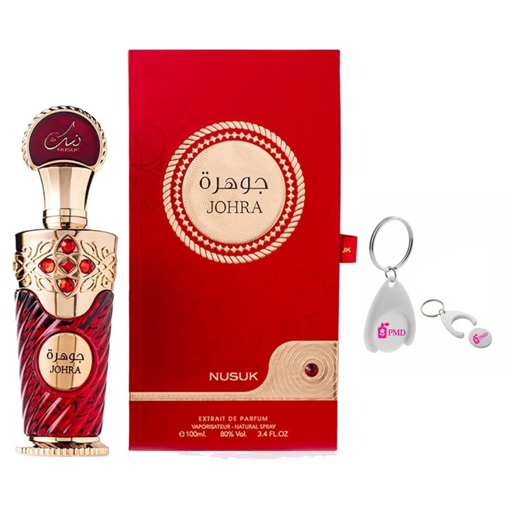 Nusuk Johra Eau de Parfum, Női, 100 ml személyre szabott kulcstartóval