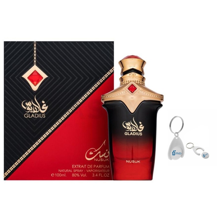 Nusuk Gladius Eau de Parfum, Férfi, 100 ml személyre szabott kulcstartóval