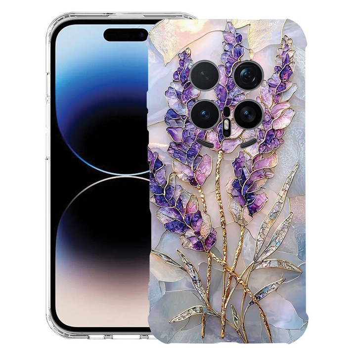Intelli® Husa Anti Shock Compatibila cu Honor Magic 8 Pro, Floral - Golden Hydrangea, Protectie Camera, Rezistenta la uzura, 3156781 AS 2080