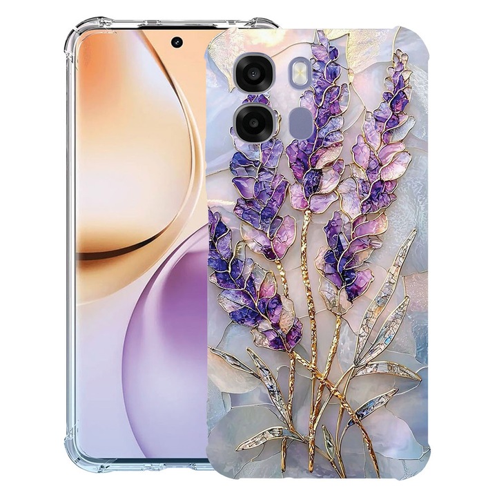 Intelli® Husa Anti Shock Compatibila cu OPPO A6 / A6X / A6S, Floral - Golden Hydrangea, Protectie Camera, Rezistenta la uzura, 3156785 AS 2080
