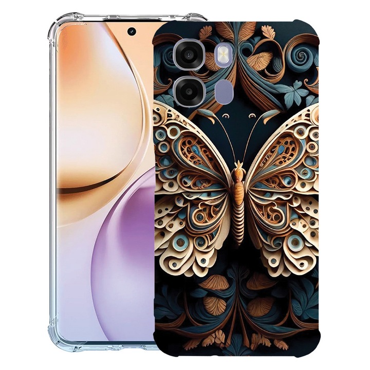 Intelli® Husa Anti Shock Compatibila cu OPPO A6 / A6X / A6S, Beauty Butterfly, Protectie Camera, Rezistenta la uzura, 3156785 AS 1224