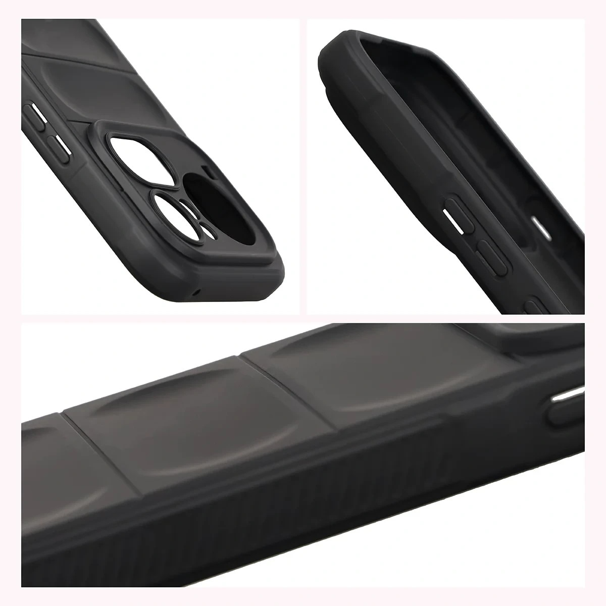 Kit protectie 2 in 1 BizonMobile, Carcasa Bizon Tur si Folie sticla securizata Bizon Glass Edge, compatibil cu Nothing Phone (4a) Pro, Negru