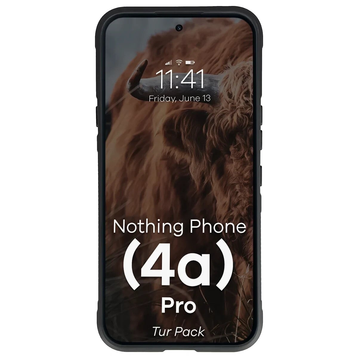 Kit protectie 2 in 1 BizonMobile, Carcasa Bizon Tur si Folie sticla securizata Bizon Glass Edge, compatibil cu Nothing Phone (4a) Pro, Negru