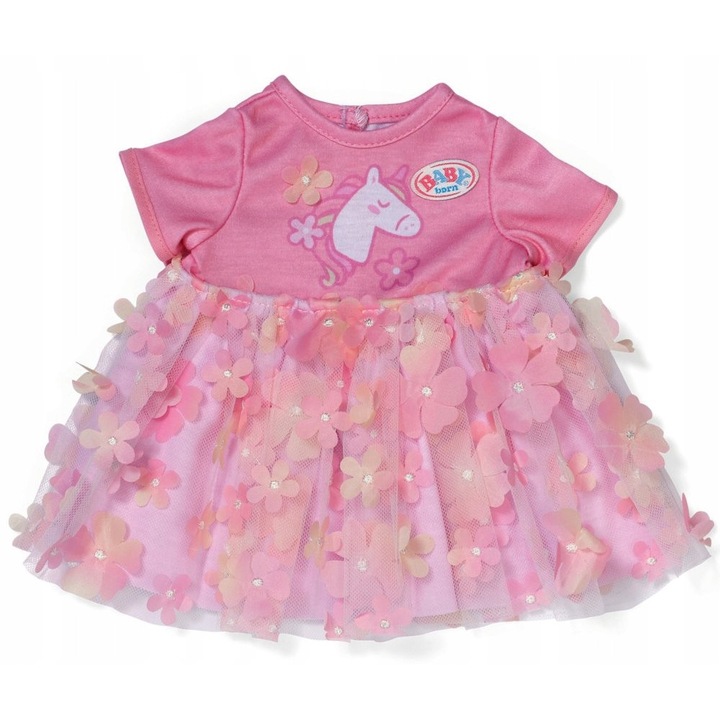 Rochie Baby Born Florala pentru papusa 43 cm, Tulle, 839393