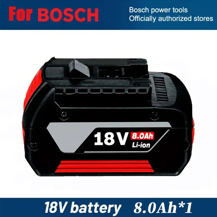 Acumulator 18V pentru scule electrice, baterie Li-ion pentru unelte, 8, 0Ah 8000mAh, compatibil BAT609 BAT618 GBA18V80, set 1 buc