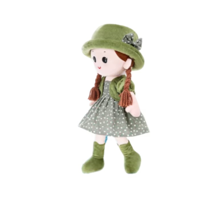 Papusa de plus Nana, 45 cm, verde