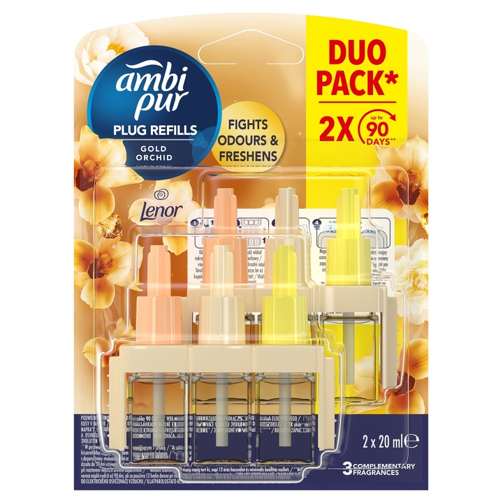 Rezerva odorizant camera Ambi Pur 3Volution orhidee aurie 4x20ml