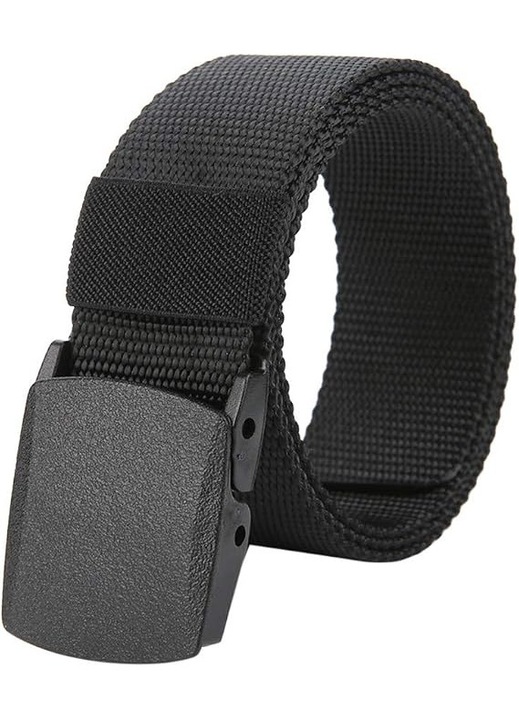 Hosszú nylon öv csattal férfiaknak, fémmentes biztonsági öv, elegáns és hétköznapi öv férfiaknak
