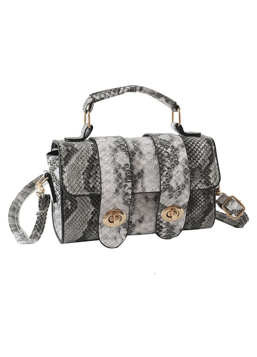 Geanta de mana personalizata cu textura la moda, noua, la moda si simpla, cu model de piele de sarpe, geanta de umar casual crossbody