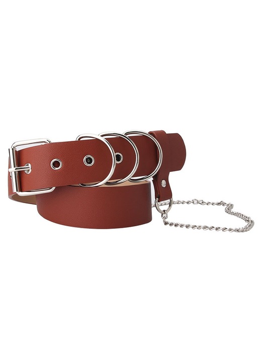 Curea pentru femei, cu lant decorativ, cu ochiuri, pentru lucru, blugi, la moda
