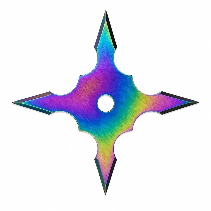 Stea Ninja Shuriken Metalica KOHGA NINJA, 9 cm, Rozsdamentes Acél, Fade, Prémium Design, Kiegészítő Gyűjteményhez és Dekorációhoz, Dalimag