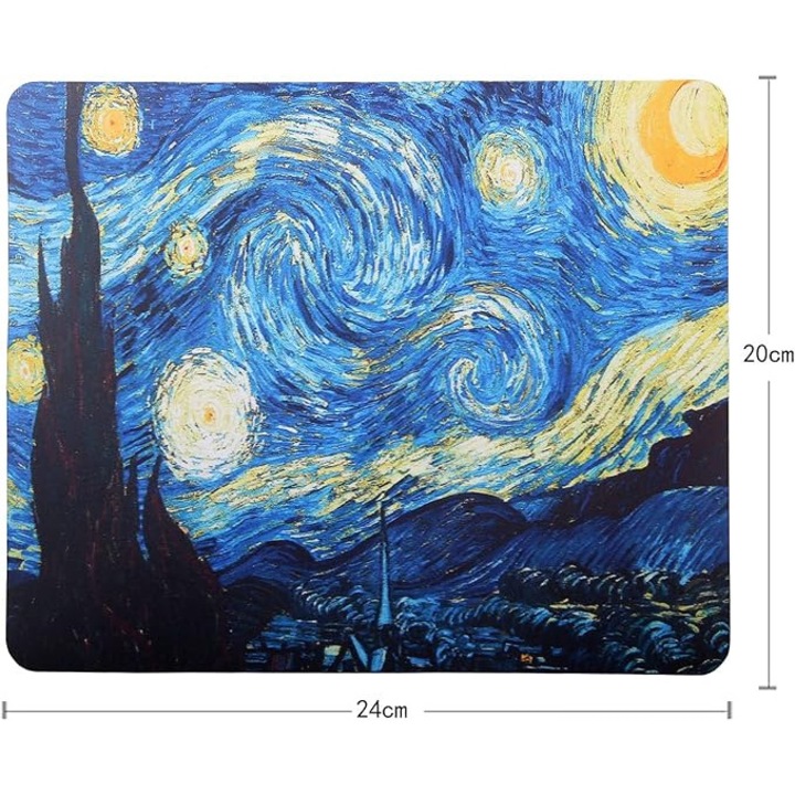 Egérpad mintával, 24 x 20 x 0,3 cm laptopokhoz (6081)