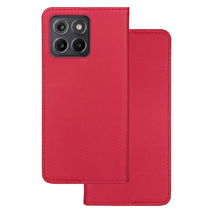Husa pentru Motorola Edge 70 Fusion flip book smart case rosie