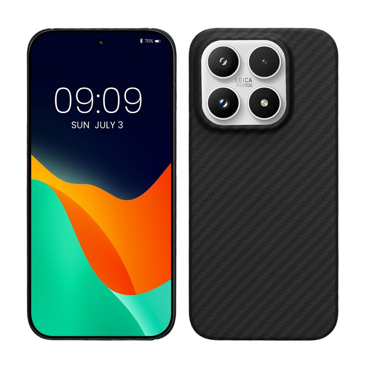Husa Kalibri pentru Xiaomi 17, protectie la socuri, aramida, negru