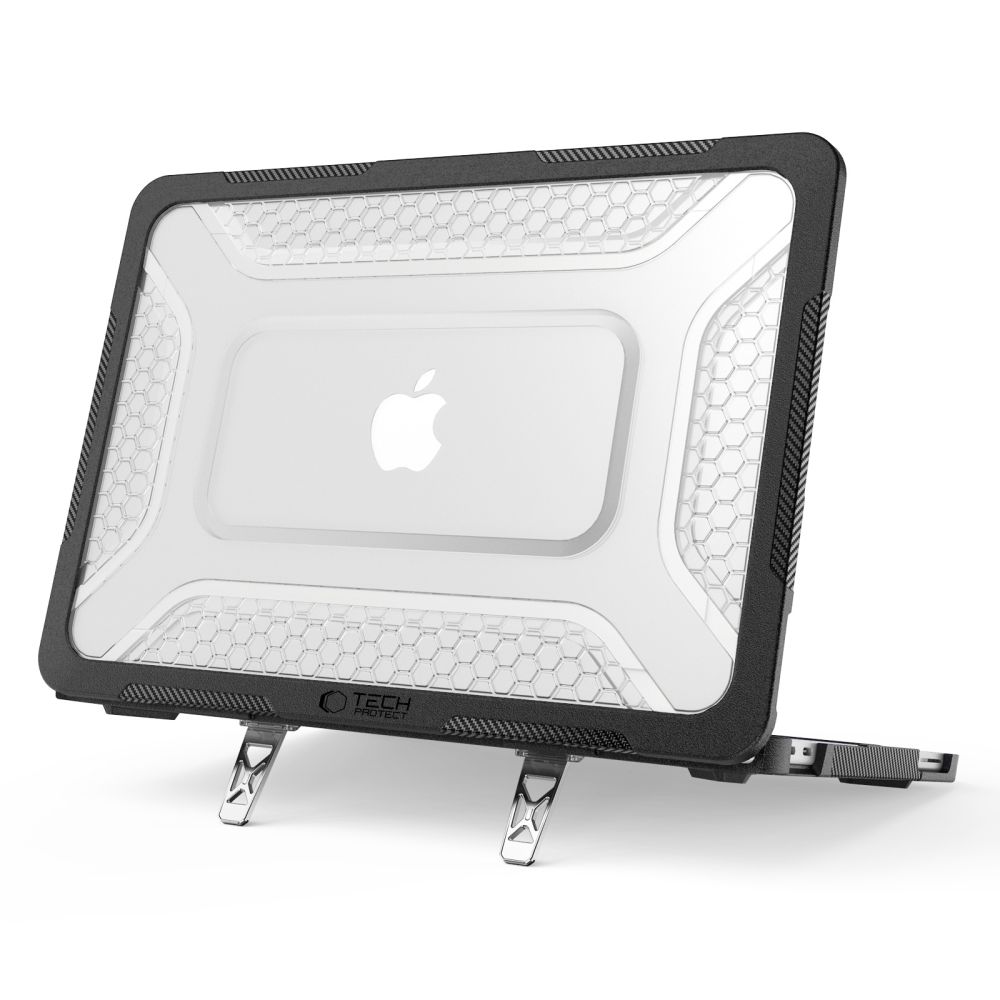 Carcasa laptop Tech-Protect Kevlar Pro compatibila cu MacBook Neo 13 inch, Negru / Transparent