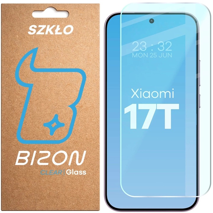 Folie sticla securizata Bizon Glass Clear compatibila cu Xiaomi 17T, Transparent