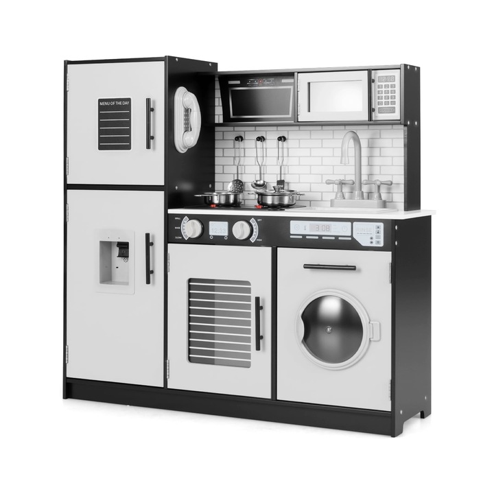 Set de bucatarie pentru copii cu cuptor si masina de spalat