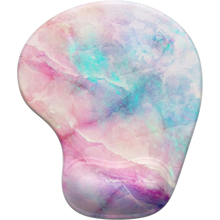 Mousepad ergonomic cu suport gel pentru incheietura, antiderapant, 22x19cm, multicolor