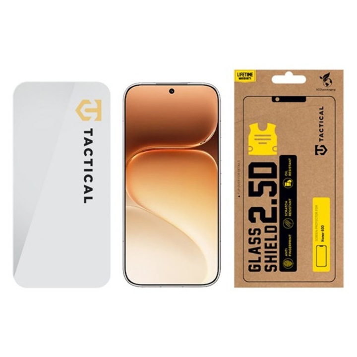Tactical glass shield 2.5d képernyővédő üveg, 2.5d, 0.33mm, 9h, átlátszó, kompatibilis: Honor 600