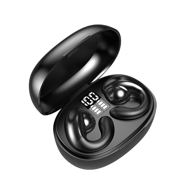 S29 vezeték nélküli in-ear fülhallgató, sztereó, 36 óra üzemidő, fekete, 10x10x5cm