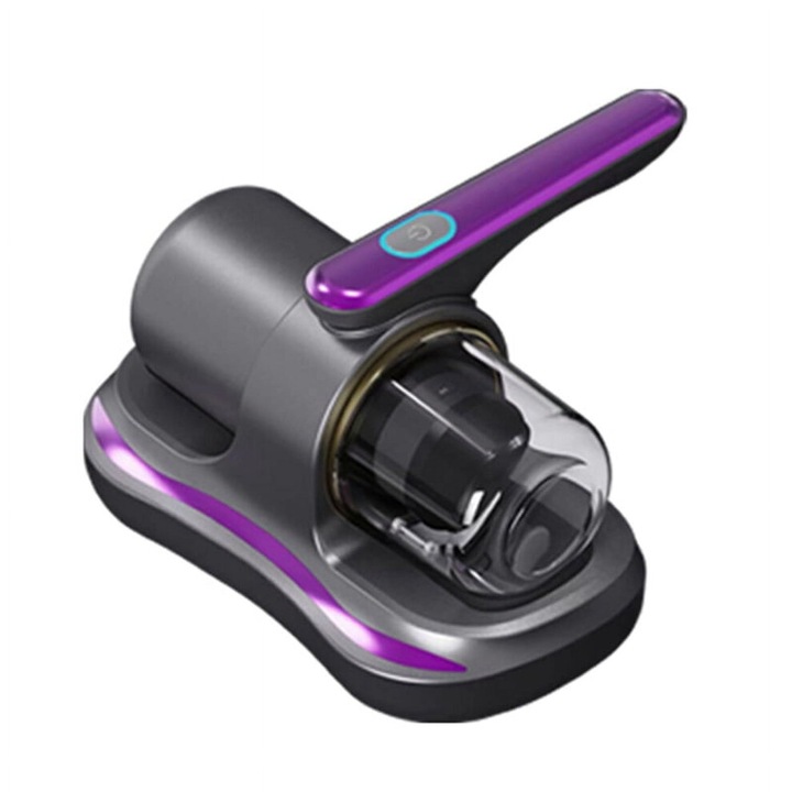 Aspirator portabil pentru saltea, fara fir, cu lumina, gri