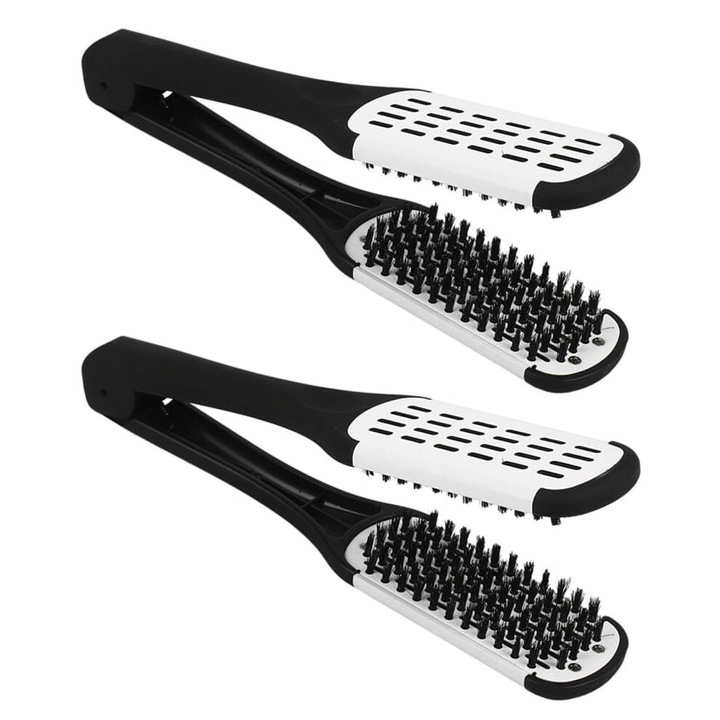 Perii de par electrice set 2, negru alb, 23.5x5x3 cm