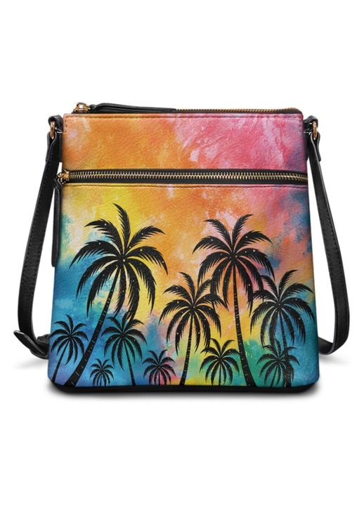 Női crossbody táska, PU bőr, citrom mintás, 26.5x11x24cm, állítható pánt