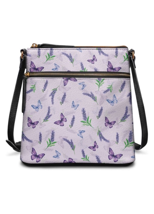 Női táska PU bőr leopárd mintás, crossbody, 26.5x11x24cm, állítható pánt