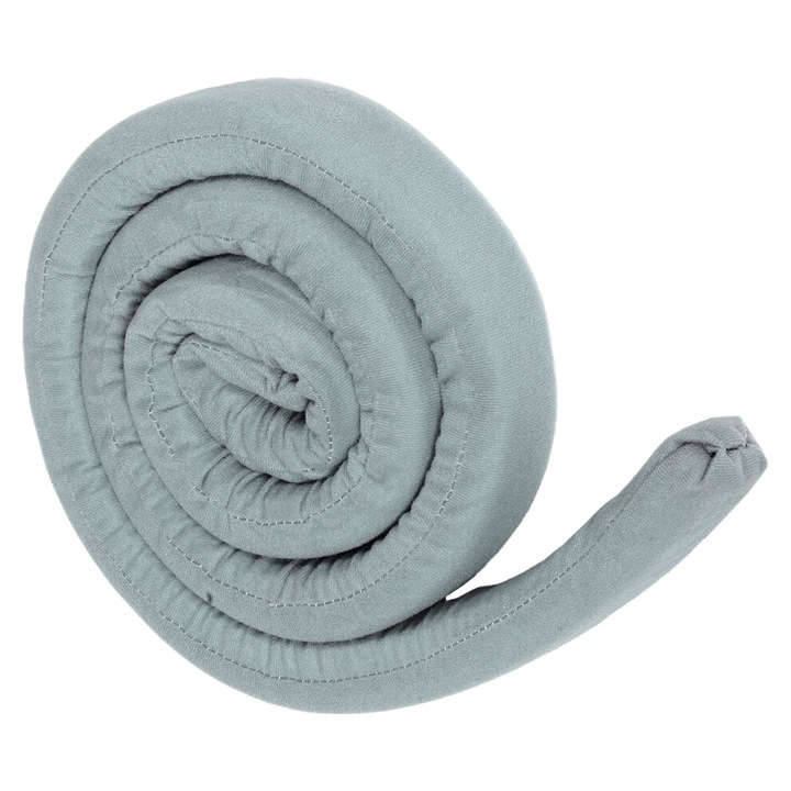 Háromszög alakú párna, ágytér kitöltő, szürke, 200x5x3cm