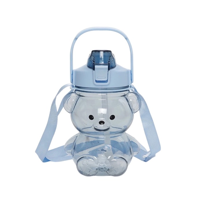 Sticla apa portabila plastic urs albastru 1400ml