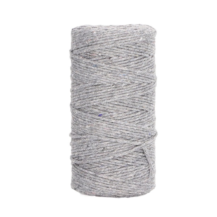 Sfoara macrame bumbac reciclat 2mm moale groasa multicolor 1 buc