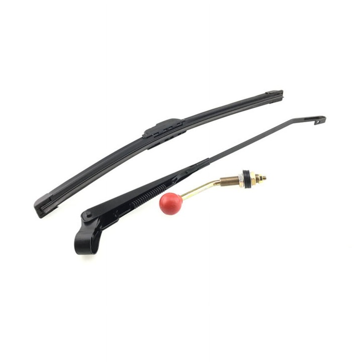 Set stergator parbriz manual 16 inch pentru UTV si golf cart negru